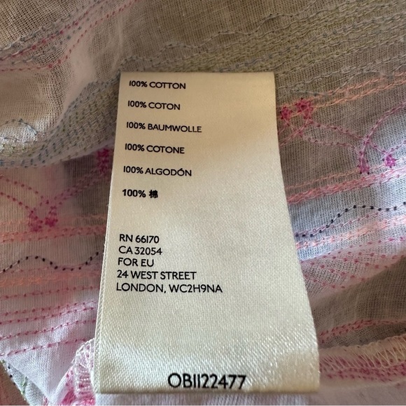 Anthropologie Letty Embroidered Babydoll Relaxed Semi sheer Blouse Size XS - Picture 14 of 15